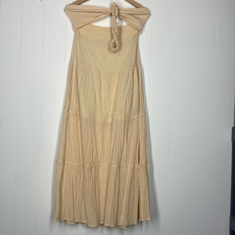 Shein Peach Boho Strapless Dress Size Small